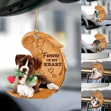 

50% Dropshipping Hanging Pendant Decorative Cute Acrylic Creative Dog Shape Hanging Widget for Daily Used