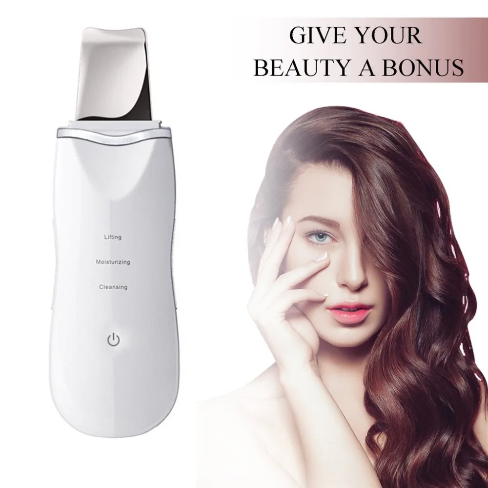 Ultrasonic Ion Facial Device Deep Cleansing Machine Electric Beauty Instrument Dirt Remover Face Massager Refresh Skin Care