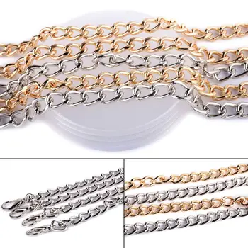 

120cm Metal Chain for Shoulder Bags Handbag Hardware with 2 Buckles Strap DIY