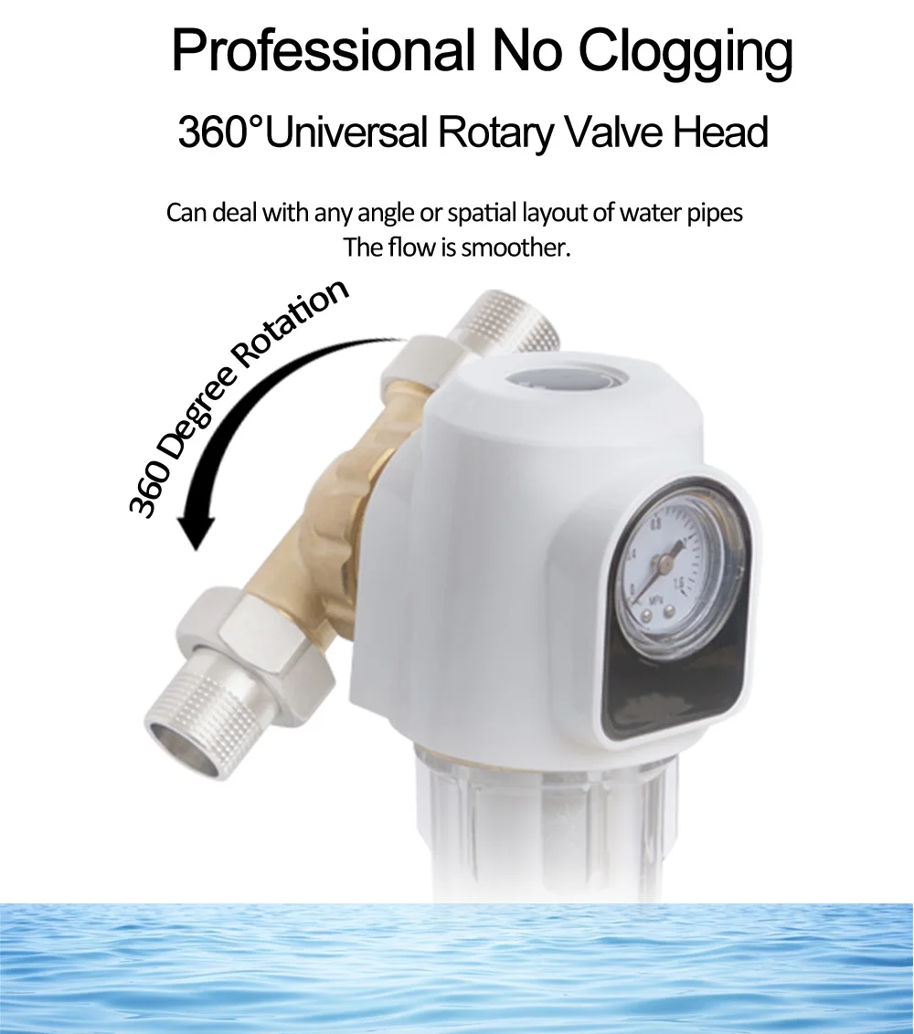 New upgrade Siphon backwas universal installation Pre-filter whole-house water filter brass stainless steel mesh free shipping
