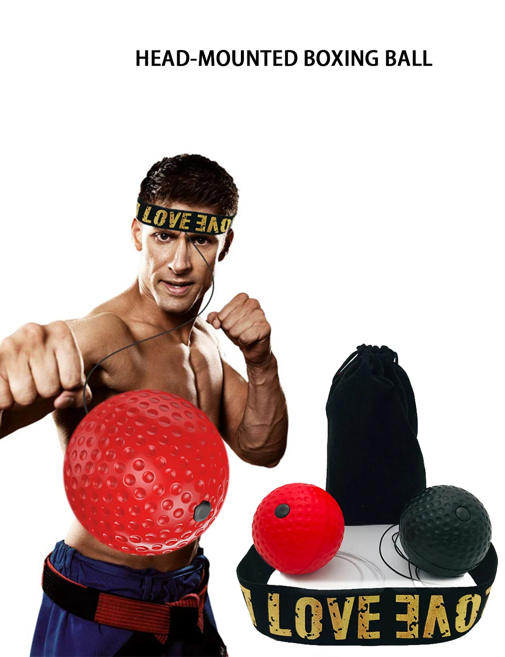 Boxing Fight Ball Head Band fit Reflex Speed Training Gym Boxer Fashion Punching 