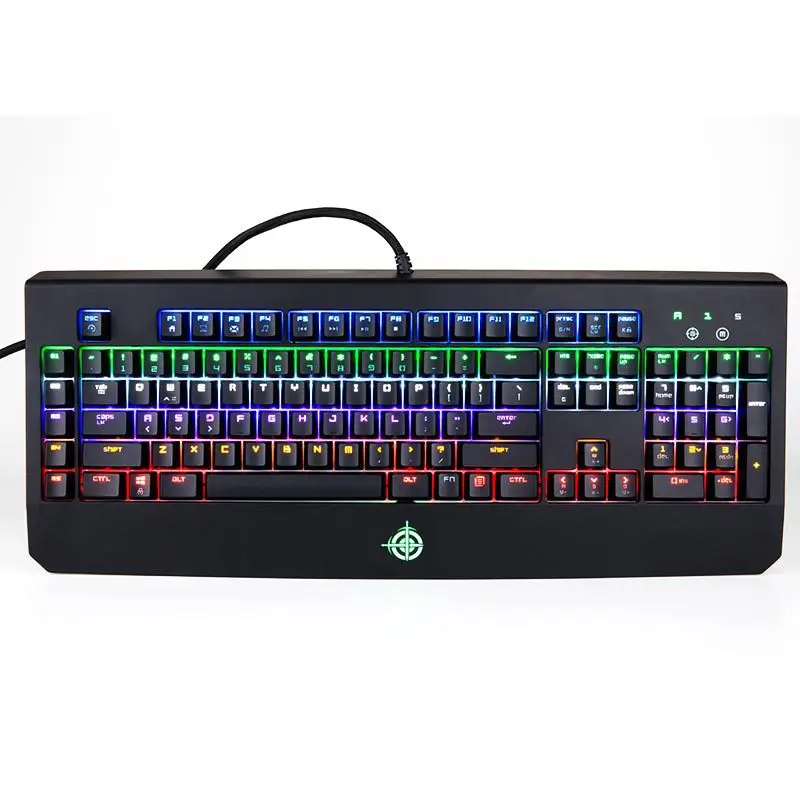 

Magic Refining 1501 Mechanical Keyboard 109 Key Monochrome Backlight Multimedia Button Horse Race Lamp Chicken Gaming Keyboard