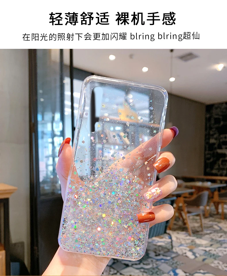 Чехол для OPPO Realme 6 Pro чехол с жидкостью и блестками прозрачная защитная задняя