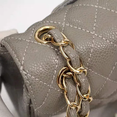 gray gold chain Горячая Распродажа! CHALLEN Классический роскошный дизайн женская сумка на плечо Высокое качество Натуральная кожа женская сумка с коробкой - Цвет: gray gold chain