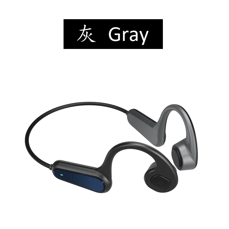 Gray Doveview A9, наушники с костной проводимостью, наушники с Bluetooth 5,0, беспроводная спортивная Гарнитура, ушные крючки, безболезненная гарнитура, спортивные наушники - Цвет: Gray