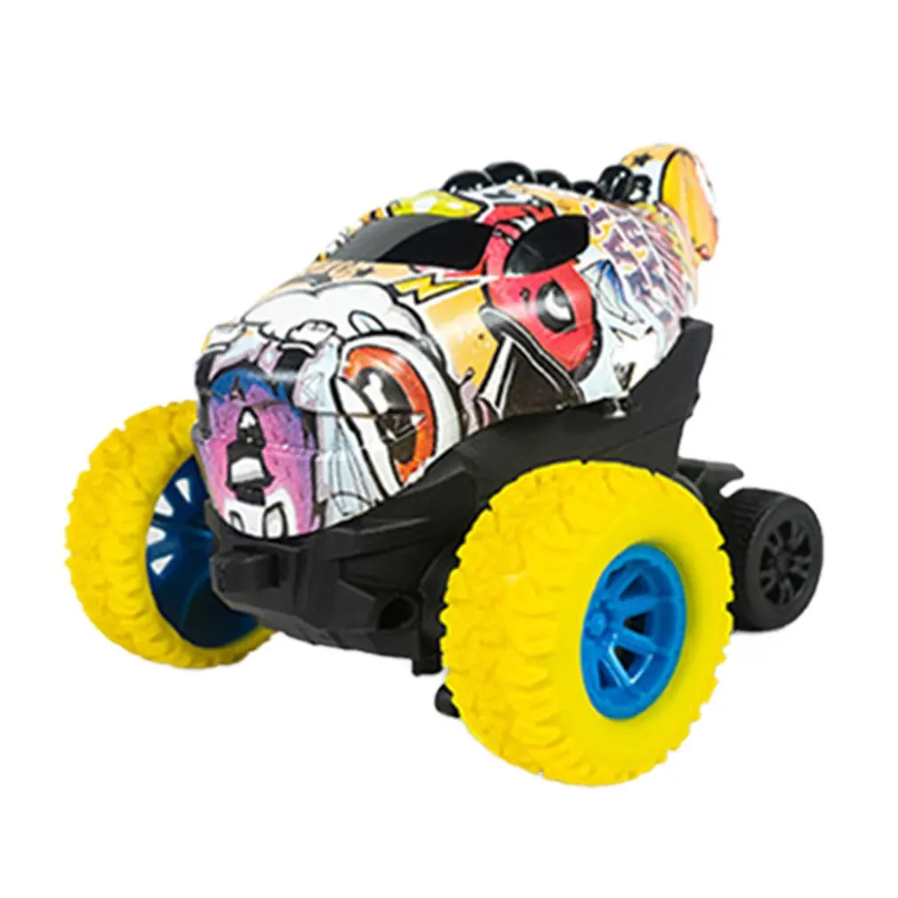 

Children Toys Inertial Drive Collision Deformation Offroad Vehicle Abs Plastic Graffiti Stunt 360Â°Rotary Car