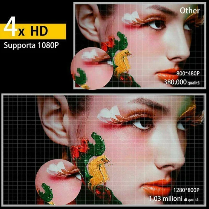 4K 3D WiFi беспроводной светодиодный проектор Android 6,0 1080P HD 1G ram 8G rom домашний кинотеатр VDX99
