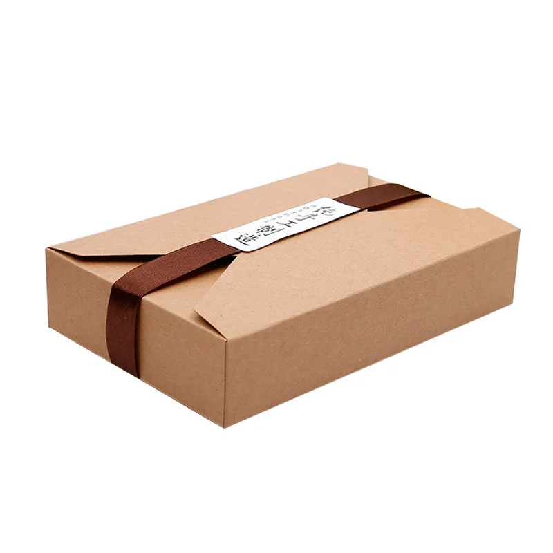 

Simple Envelope Type Bowknot Biscuit Moon Cake West Point Baking White Kraft Paper Packaging Box Birthday Party Gift Boxes