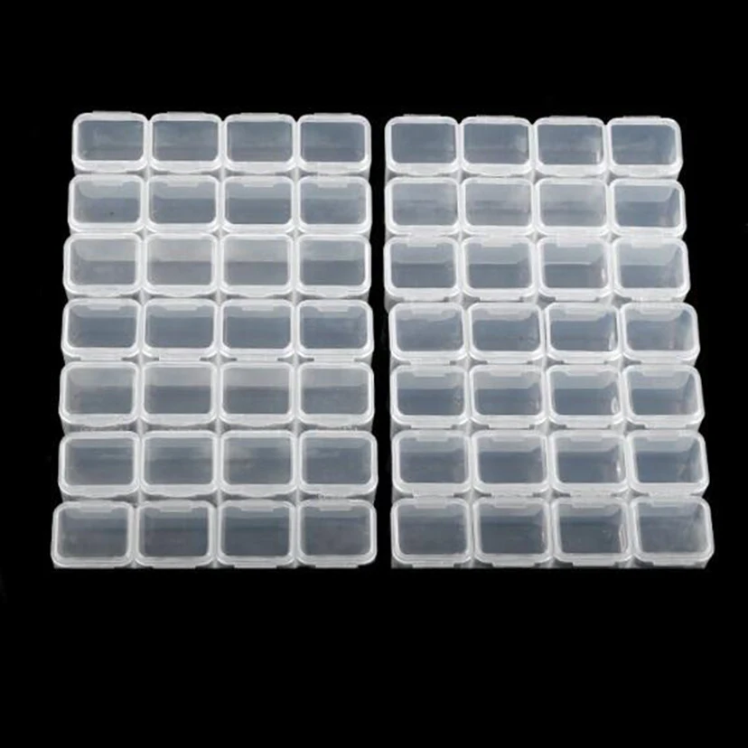 

28/56 Slots 5D DIY Diamond Painting Tools Diamond Jewelry Box Rhinestone Embroidery Crystal Bead Storage Box Accessories