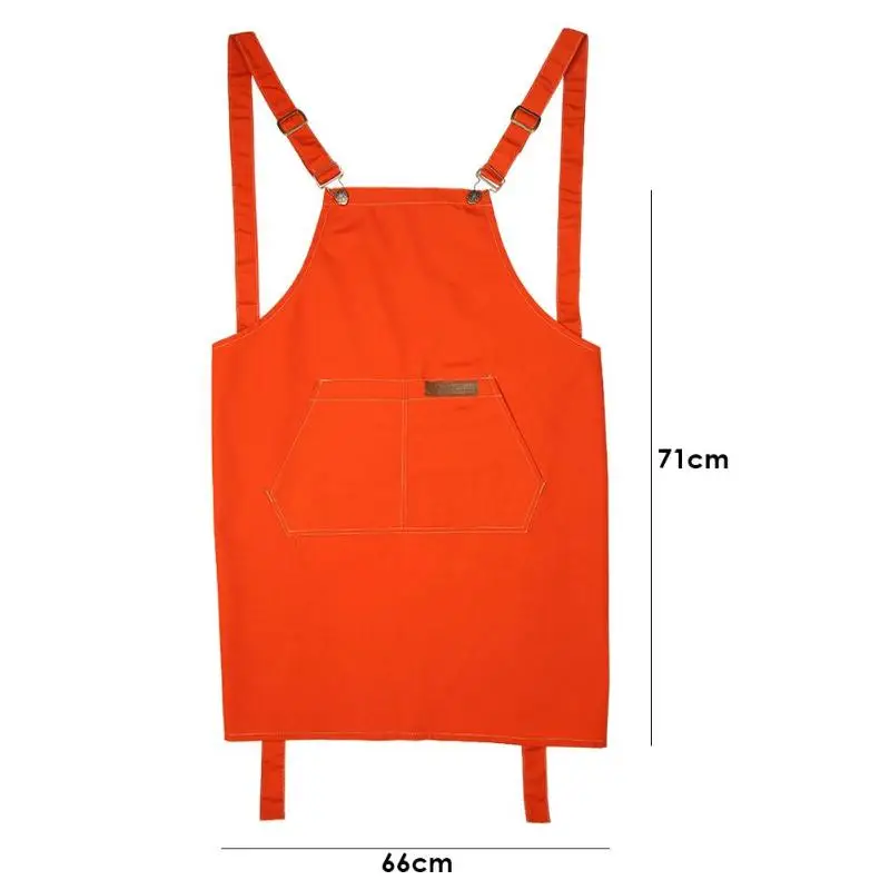 Simple Unisex Apron Kitchen Sleeveless Apron Waterproof Cotton Canvas Home Kitchen Accessories for Cooking Kitchen - Цвет: F
