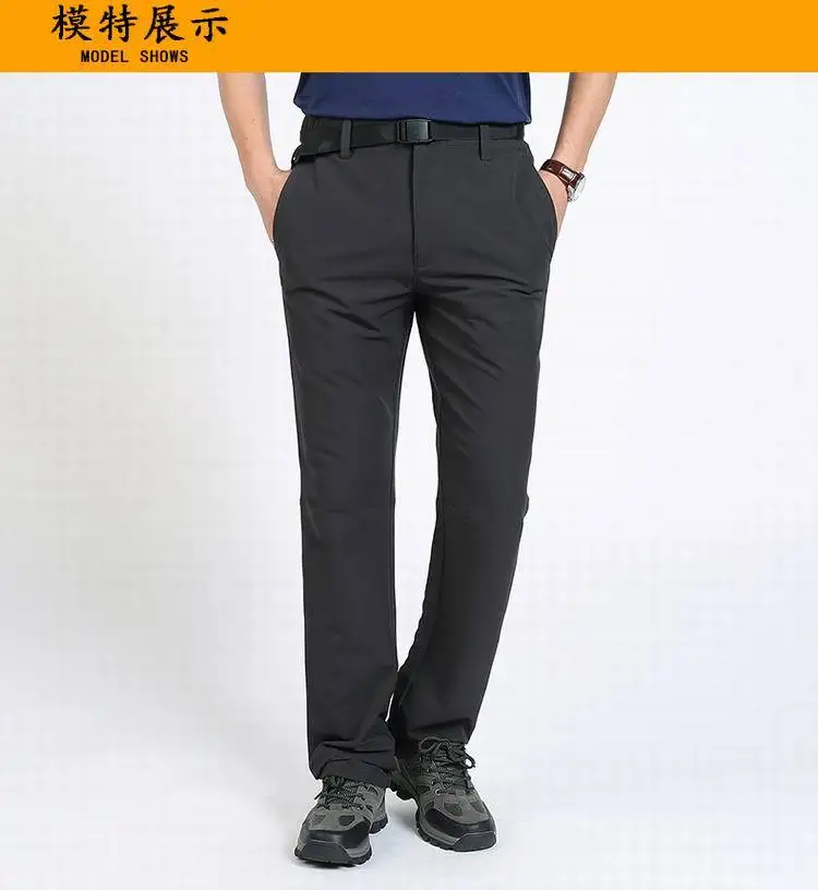 Four Seasons Paragraph MEN'S Quick-dry Pants Outdoor Casual Straight-Leg Trousers Four Sides Elasticity Athletic Pants Breathabl