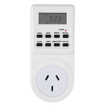 

7 Day Digital Electronic Lcd Plug-In 12/24 Hour Timer Switch Plug Socket (Au Plug)