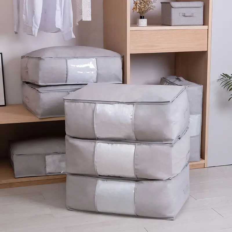 luluhut Non-Woven Fabric quilt storage bag duvet storage cover under bed totes of quilt closet blanket organizer