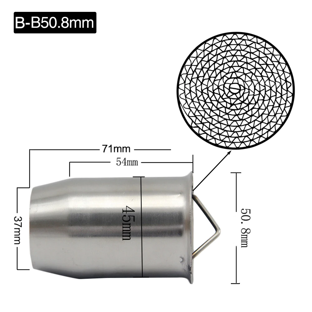 B-B50.8 Alconstar мотоцикл выхлопной трубы глушитель катализатора глушители Шум звук дБ убийца для 51 мм 60 мм Akrapovic AR SC GP hp трубы - Цвет: B-B50.8