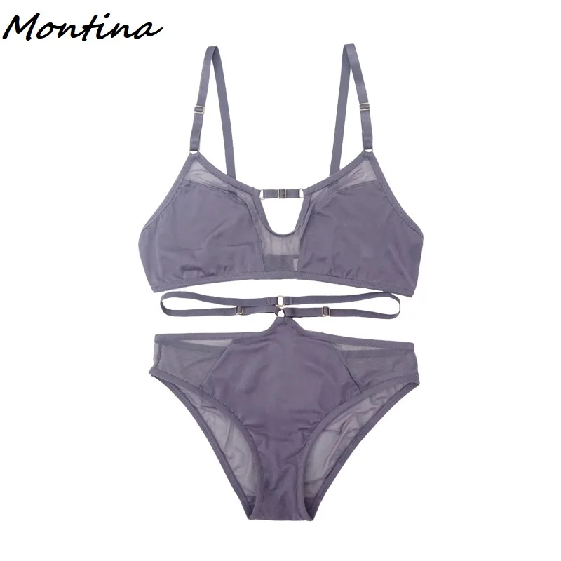 Underwear Set Women Wire Free Bra Set Ultra Thin Bra Unlined Seamless Hollow Mesh Sexy Bra and Panty Set Sleep Underwear Bras