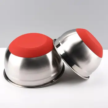 

Stainless Steel Silicone Mixing Bowl with Nonslip Base for Beat Eggs Knead Dough Salad Plate