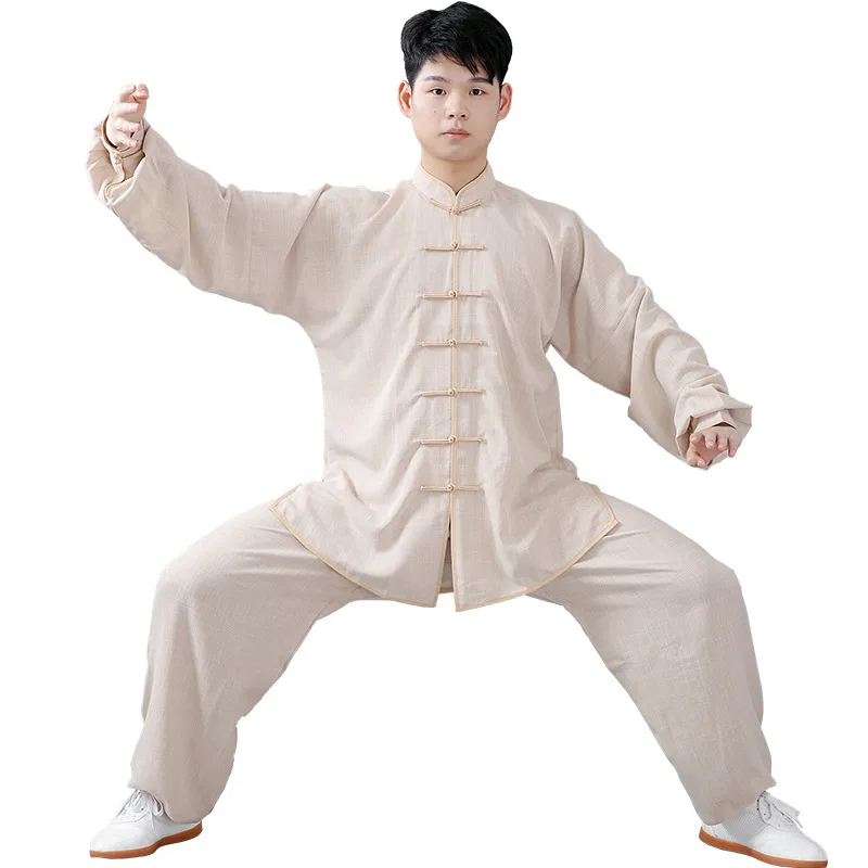 Tanio Tai Chi szkolenia Top z długimi rękawami zestaw spodni