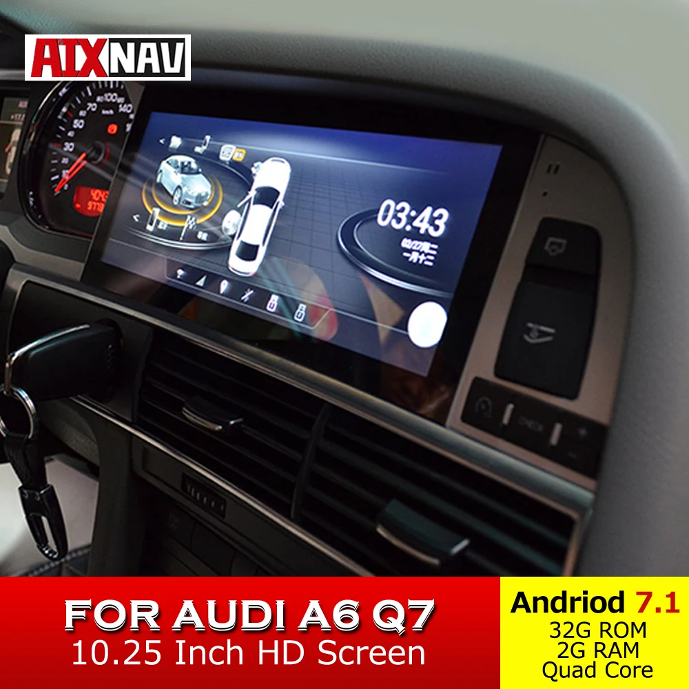

Touch Screen Car Multimedia Player for Audi A6 Q7 1 Din Radio Audio Android GPS Navigation Bluetooth Rear View Camera Display