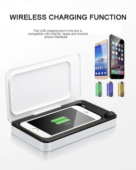 

Portable UV Sterilizer Wireless Charger Mobile Jewelry Sterilization Box 99.9% High Sterilization Rate 5V Low Voltage
