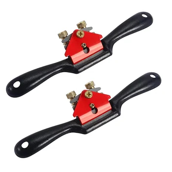 

2 Pcs Adjustable Spokeshave with Flat Base Wood Shaver Wood Working Wood Craft Hand Tool Wood Carver