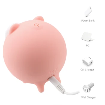 Rabbit Sucker Vibrator For Clitoris Cute Pig Sex Toys Nipples Breast Massage Vibrators For Women 10 Frequency Female Masturbator 4