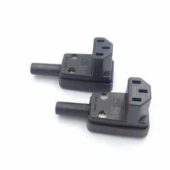 

90 Degree Angled IEC 320 C13 Female Plug AC 10A 250V Power Cord Cable Connector