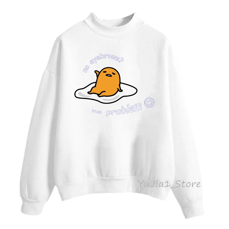 Y81723 W Забавный ленивый яичный желток Gudetama толстовки женские harajuku kawaii Толстовка аниме милые кофты зимняя одежда толстовка женская уличная одежда - Цвет: Y81723 W