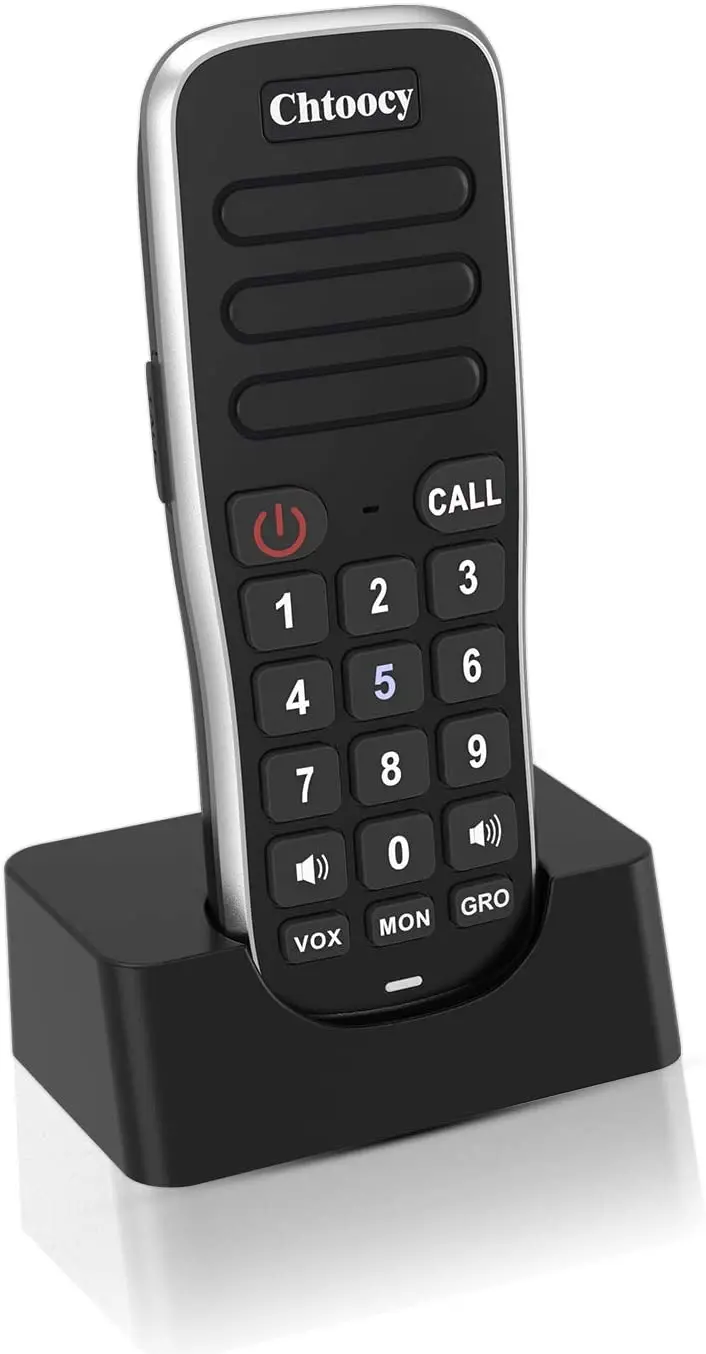 מערכת אינטרקום אלחוטית Wuloo Headheld FM לבית, עסקים ומשרד טווח של 5280 רגל עם 10 ערוצים לשיחות בכל החדר לתקשורת בחדר