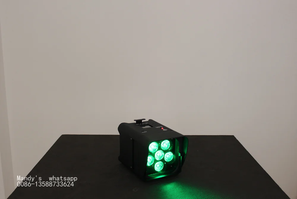 Беспроводной УФ прожектор DMX 6X18W RGBWY работает от батареек с дистанционным