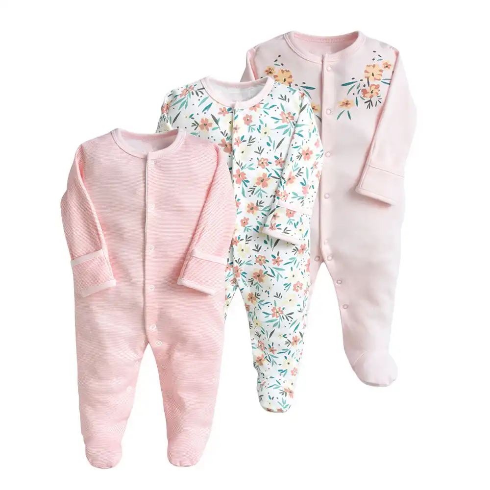 newborn pajamas with mitten cuffs