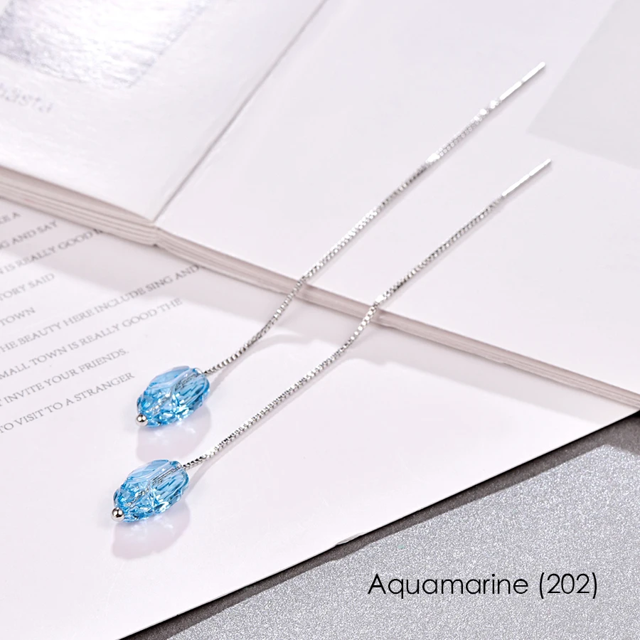 Кристаллы Swarovski скараби висящие серьги с подвесками для женщин серебряная цепочка пирсинг модные серьги с подвесками Свадебные украшения подарок