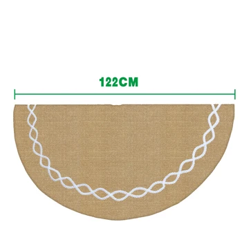 

122cm Round Christmas Tree Skirt Xmas Party Home Floor Decoration Christmas Tree Skirt 2020 New Arrival For Home