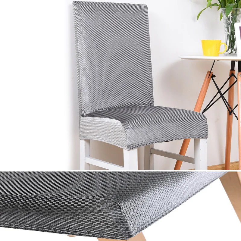 Gold velvet Floral Dining Chair Cover Spandex Elastic Anti dirty