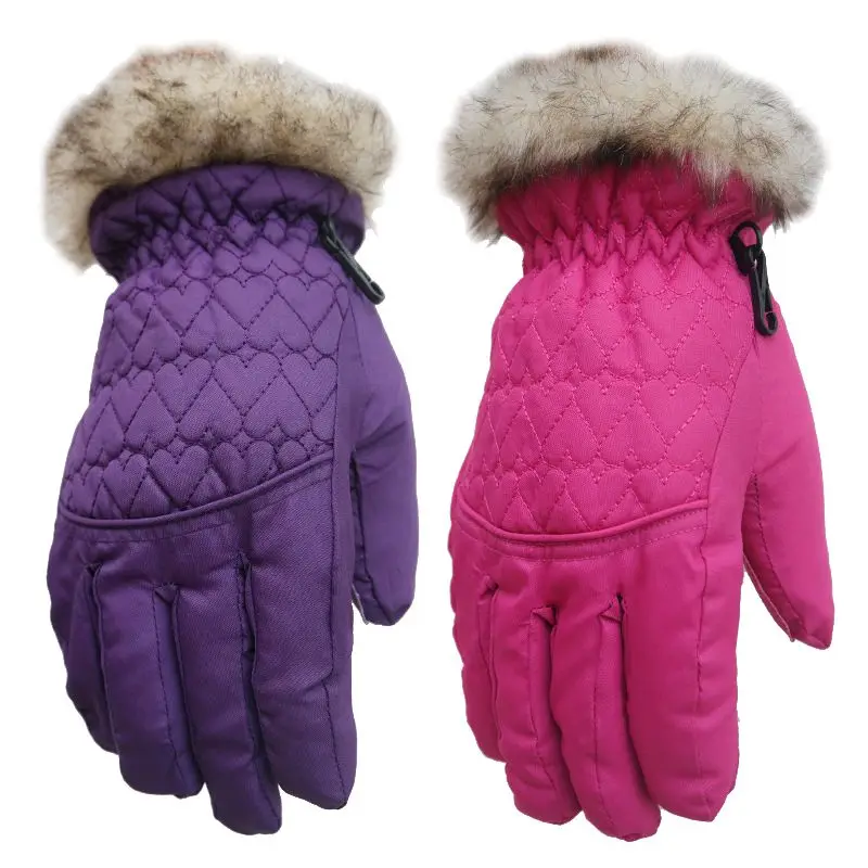 Детские лыжные перчатки для мальчиков и девочек 5-12 лет, зимние водонепроницаемые лыжные перчатки для Спортивная одежда для гор, скалолазания на лыжах