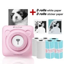 Peripage mini impressora térmica portátil, impressora fotográfica de 58mm, bolso, impressora térmica bluetooth sem fio para ios e android