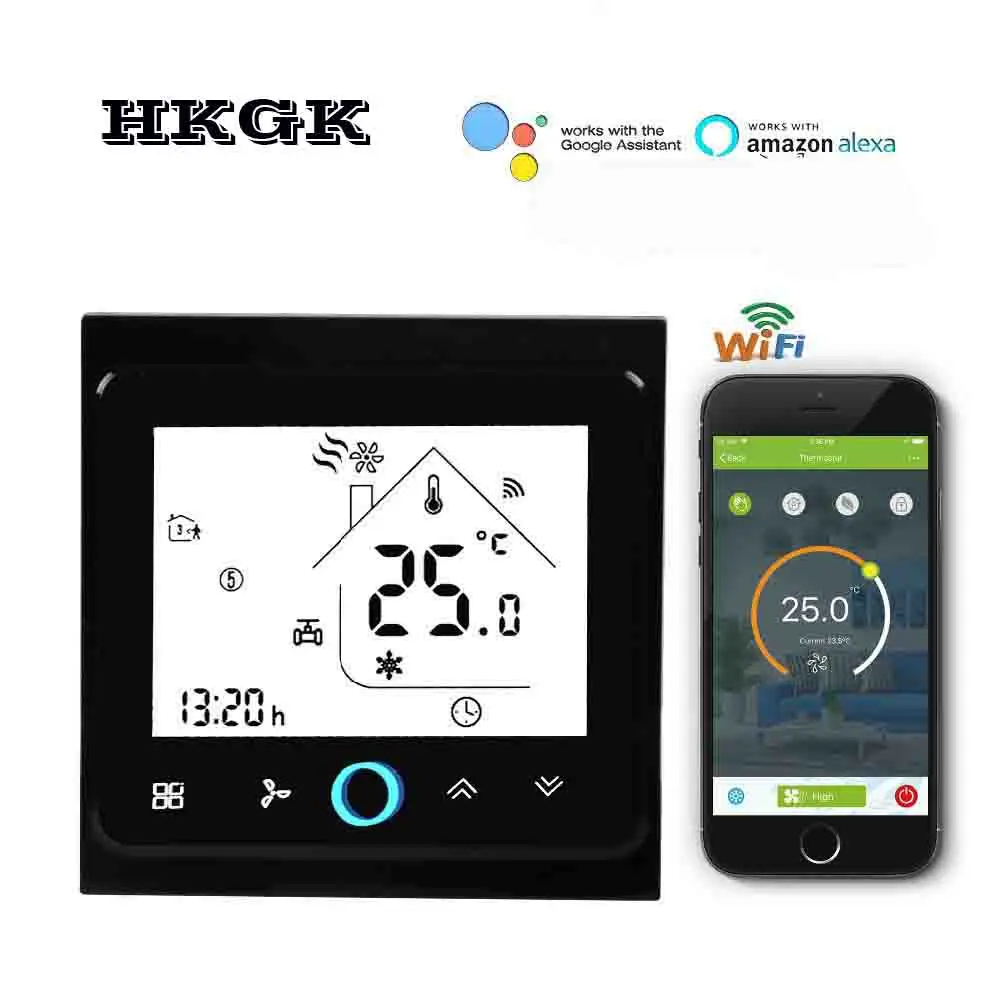 

2P cooling / heating intelligent WIFI thermostat, working with Google Assistant