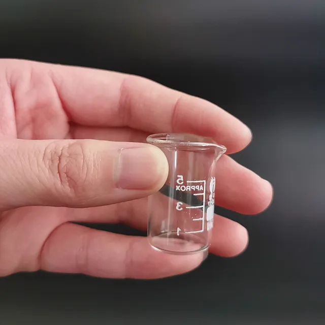 4Db Új 5/10/25/50 Ml Pyrex Glass Beaker Borosilicate Gg-17 Fokozatos Főzőpoharak - Image 3