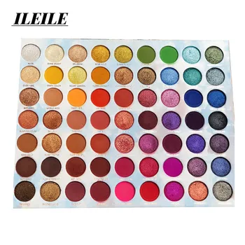 

63 GLAZED NEON Eyeshadow Palette Holographic Shiny Matte Glitter Pigment Eye Shadow Pallete Metallic Diamond Makeup Palette