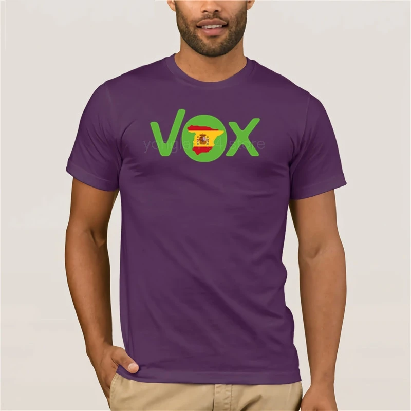 Модная летняя футболка из хлопка, креативная графическая футболка VOX - Цвет: purple