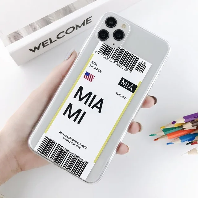 Moskado чехол с воздушным давлением для iPhone 11 X XR XS Max воздушный билет штрих-код этикетка мягкий термополиуретановый чехол для iPhone 6 6S 7 8 7Plus - Цвет: AC8867