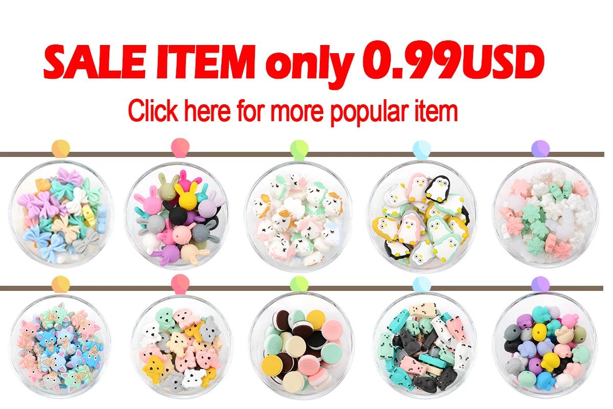 10PCS Baby Zahnen Panda Blatt Silikon Perlen Sunflowe DIY Food Grade Geist Silikon Nagetier Spielzeug BPA FREI Krankenschwester Geschenk zubehör – Detail 1
