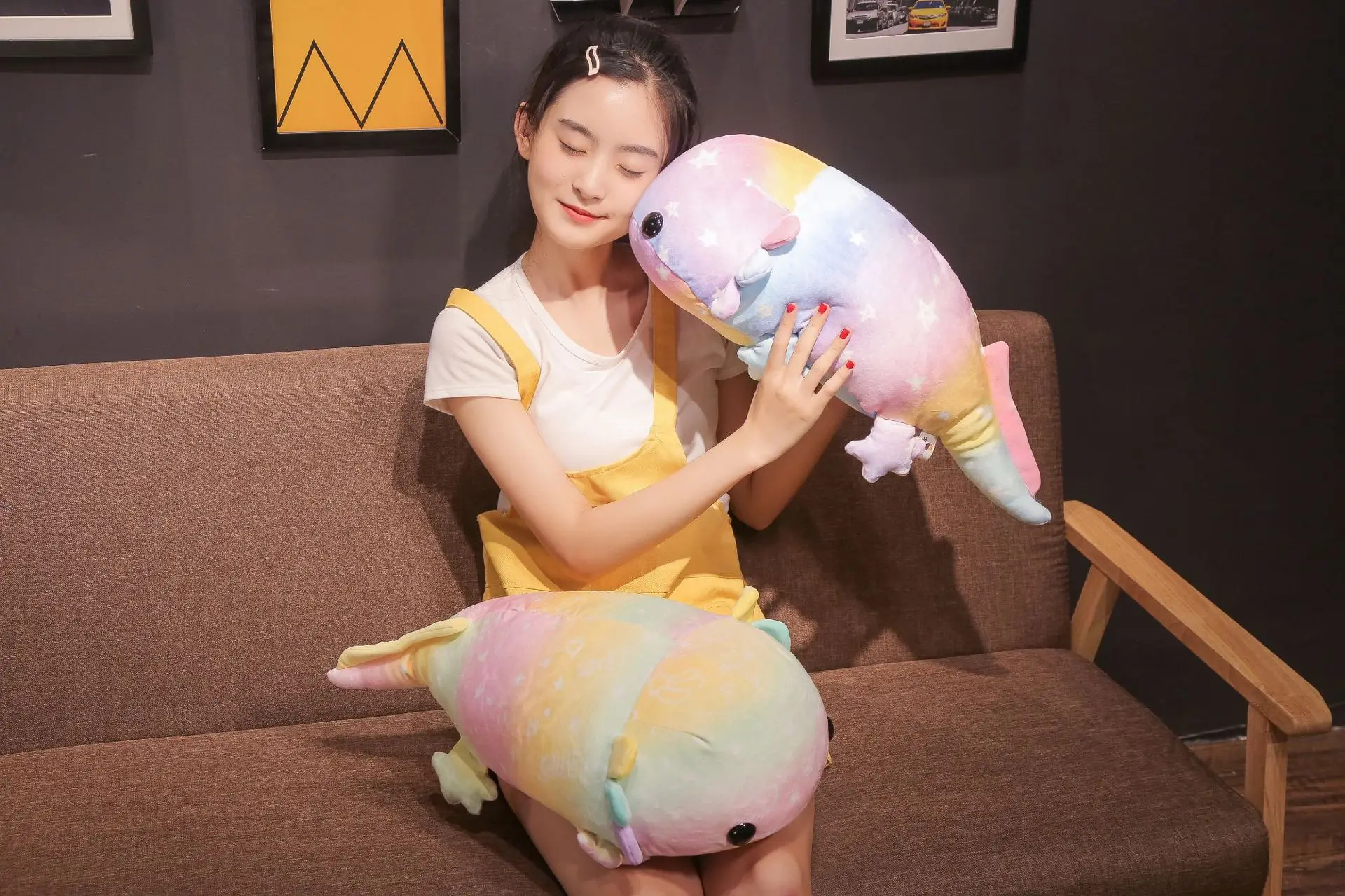Lovely ultra-thin dinosaur giant salamander stuffed animal doll stuffed children's toy Huggable stuffed animals 37/46/58cm