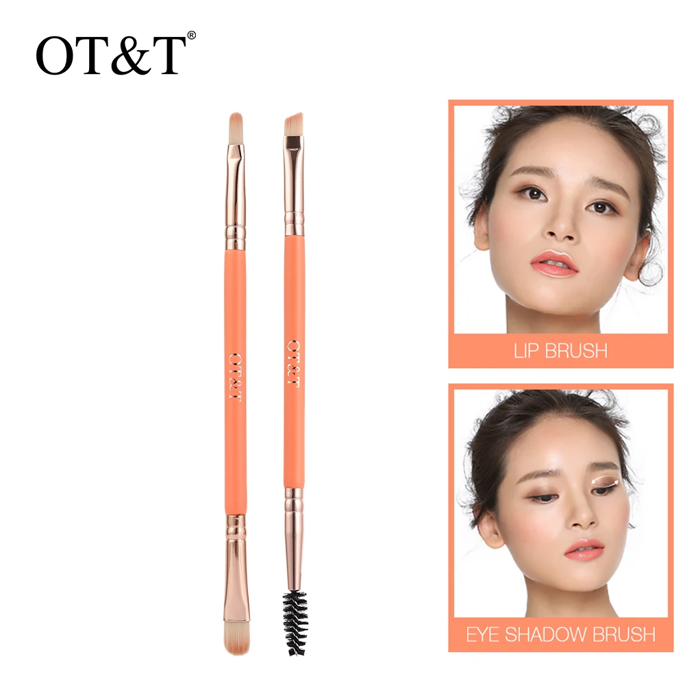 

OT&T Makeup Brushes 2 in 1 Cosmetics Makeup Brushes Tool Set Cosmetic Powder Eye Shadow Blush Blending Face Makeup Bushes