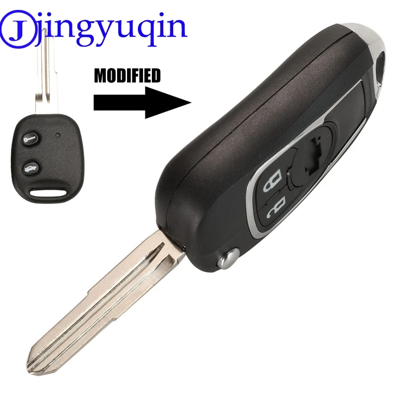 Jingyuqin 10ps 2 кнопки дистанционного ключа автомобиля оболочки для Chevrolet Epica Складной флип-чехол для ключей брелок чехол