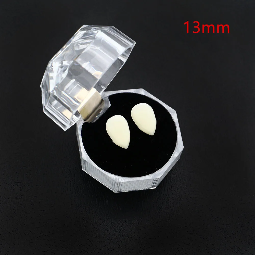 13mm 4 стиля ужасное Забавное платье клоуна Зубы вампира Хэллоуин вечерние протезы реквизит зомби-дьявол клыки зуб с зубной резинки - Цвет: 13mm