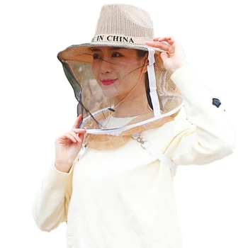 

Beekeeping hat anti bee bite protective equipment veil blouse headgear cover beekeeper hat caps fishing apiculture hat