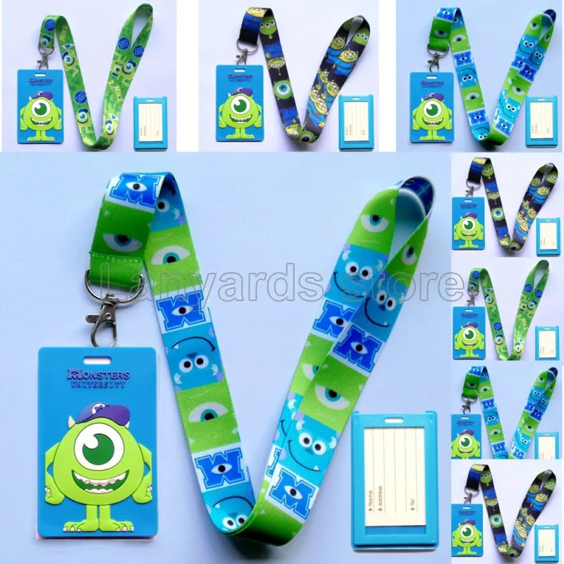 

Lot Multi-function Mobile Phone Straps Rope Neck Strap Monsters University Card Bus ID Holders Identity Badge Lanyards N30