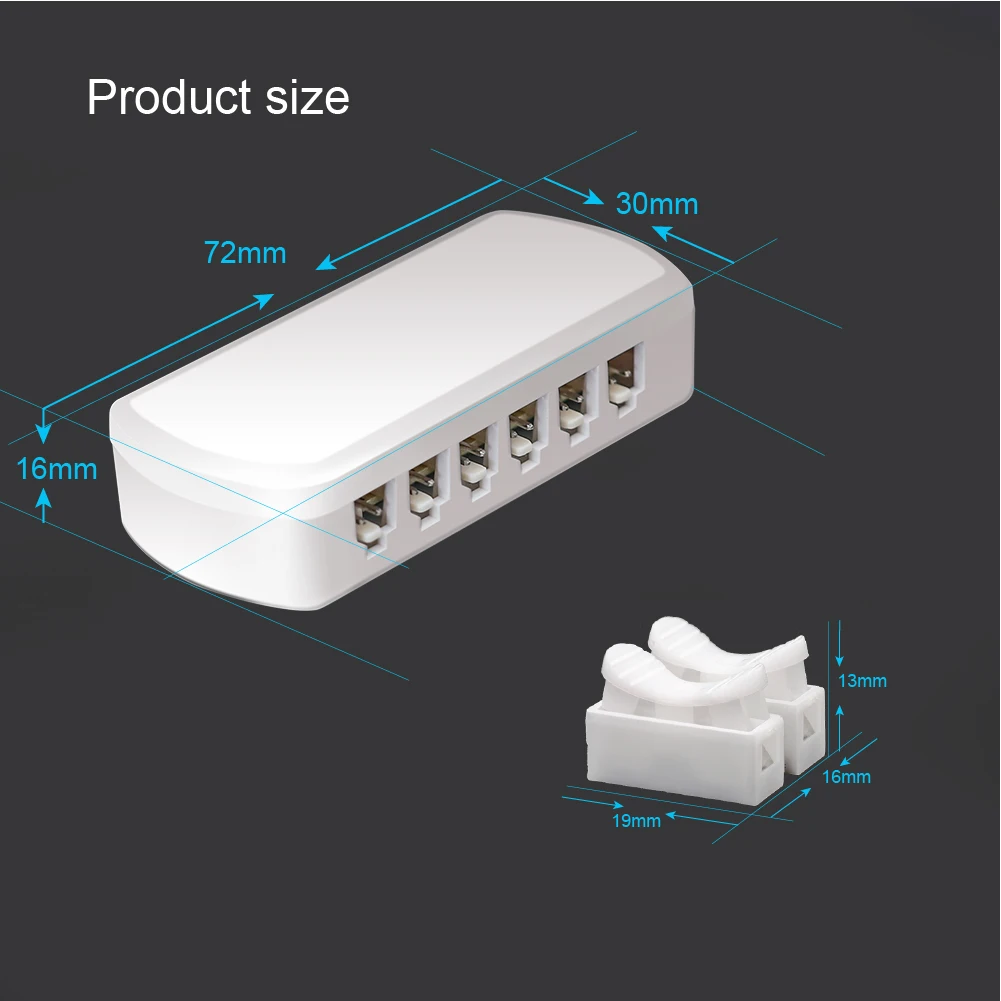 LED Lights Wiring System Distributor Hub Sharing Box 2510 Port Male Plugs For Model Train Railway Connection 2