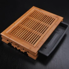 Элегантный Rhyme Gongfu поднос для чая* бамбуковые для чая кунфу поднос для сервировки стола 1" X 10,3"