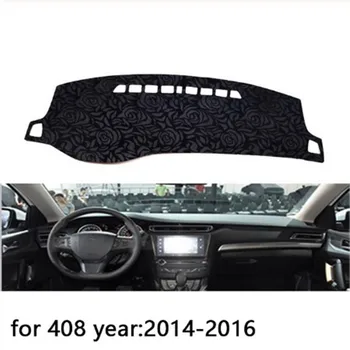 

Rose Pattern Non-slip Dashmat Dash Mat Dashboard Cover Pad Cover Carpet Car Sticker for p-eugeot 408 2014 2015-2019 Car Styling